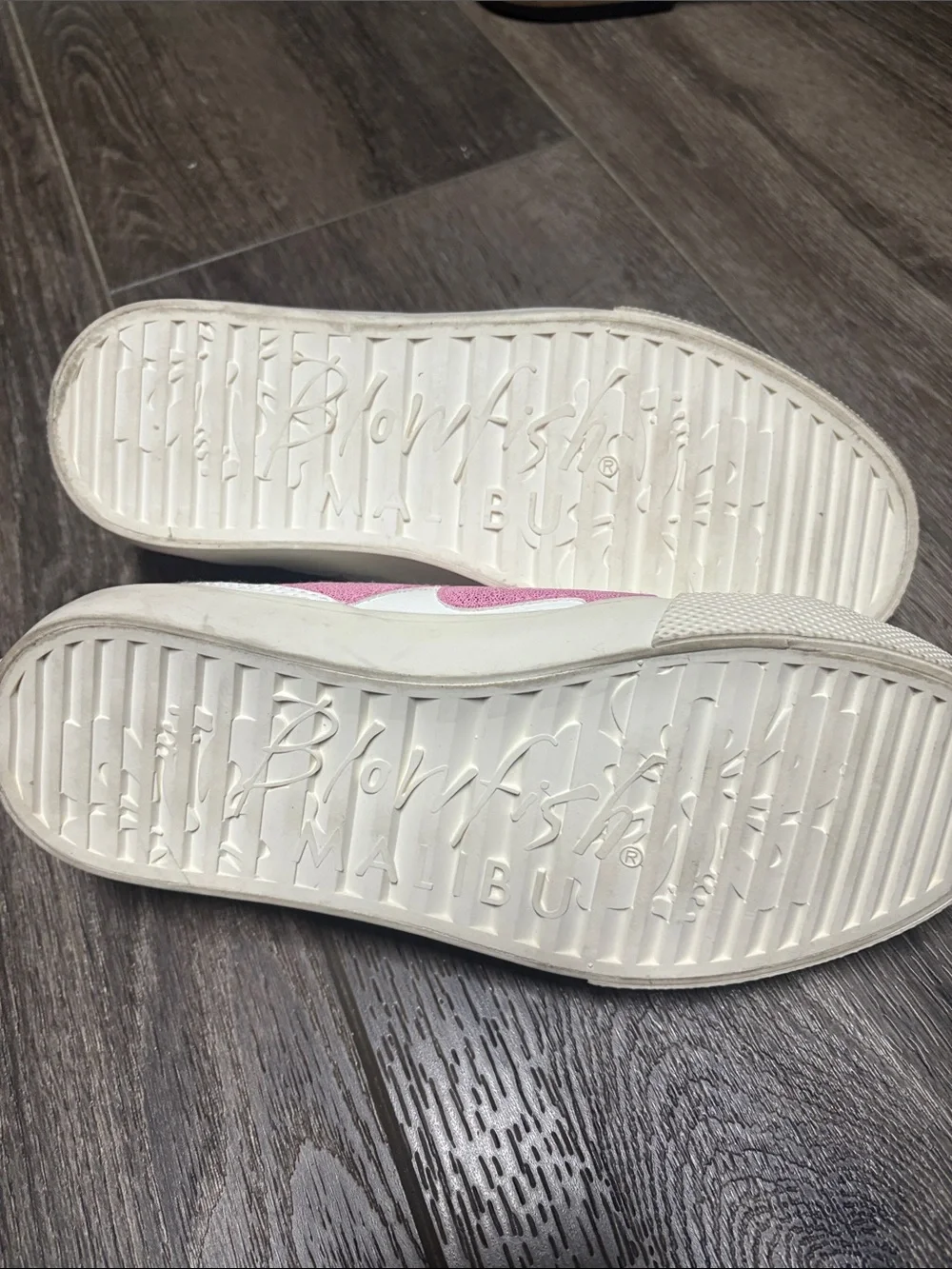 Blowfish White Sneakers with Pink Accents